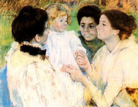 Women Admiring a Child